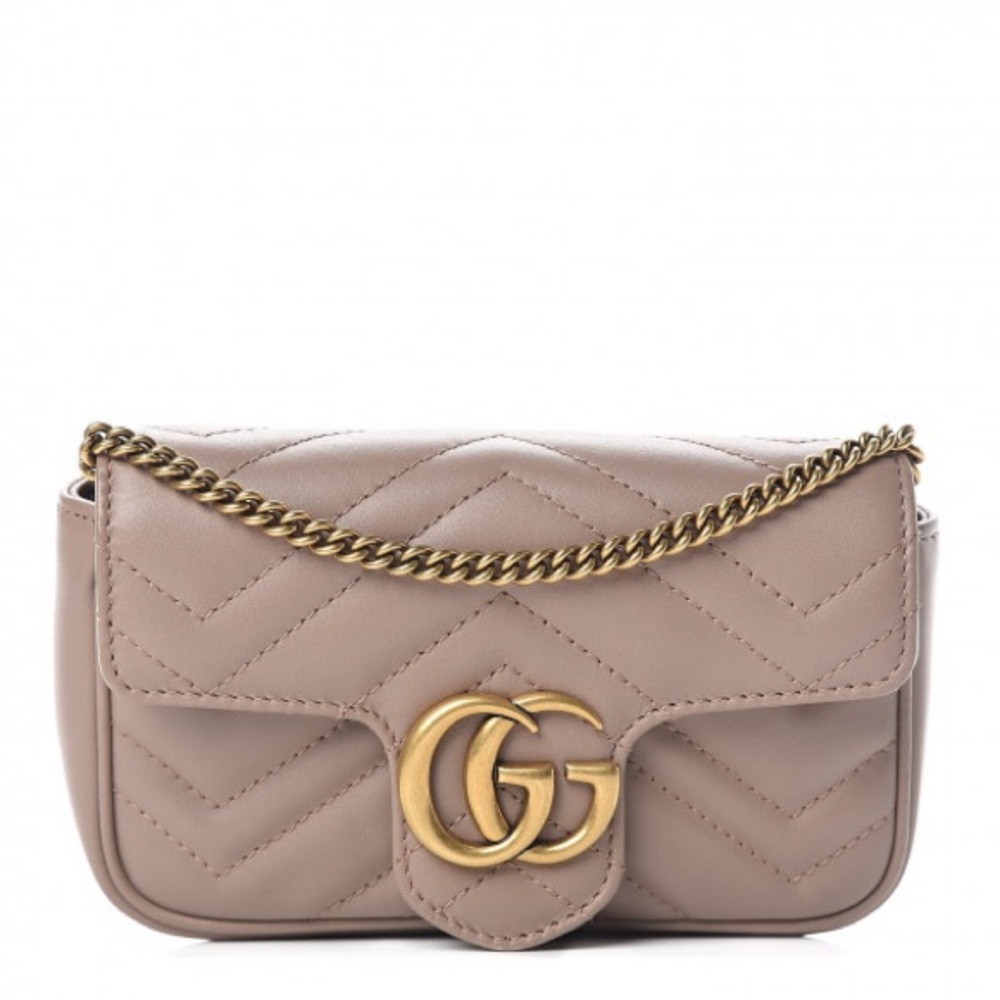 Gucci Marmont Super Mini In Taupe